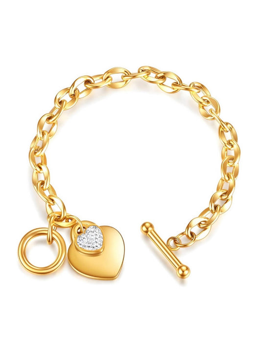 18K Gold Plated Chain Bracelet - Stylish Everyday Wear