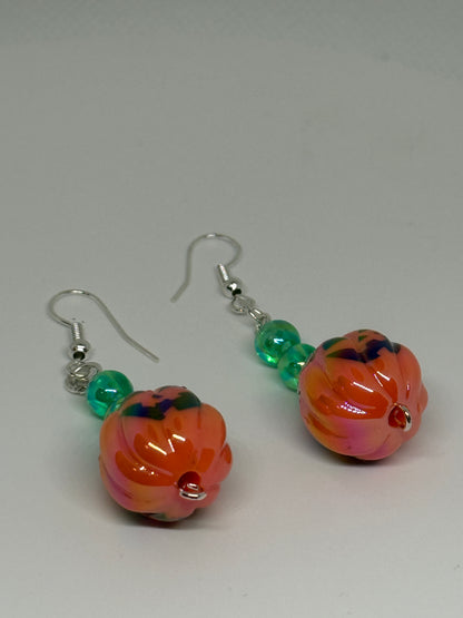 Cute Halloween Pumpkin Earrings – Handmade Fall Jewelry
