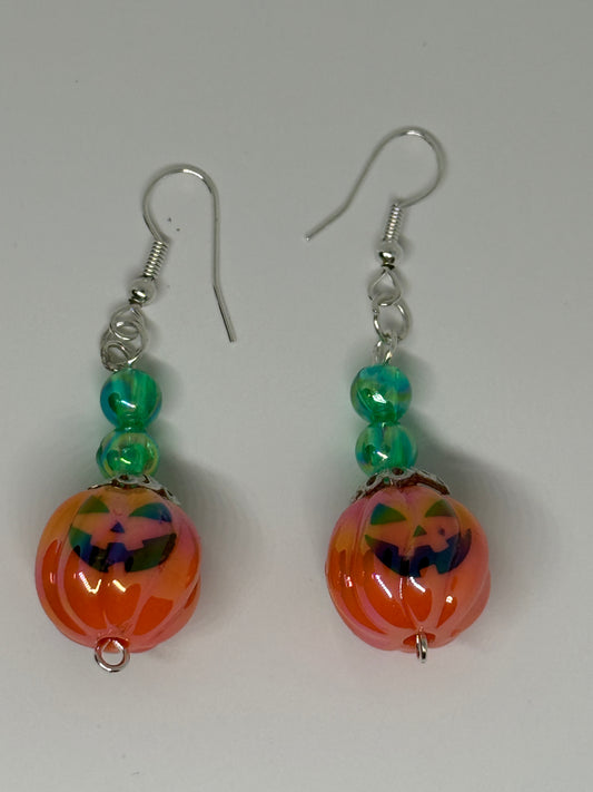 Cute Halloween Pumpkin Earrings – Handmade Fall Jewelry
