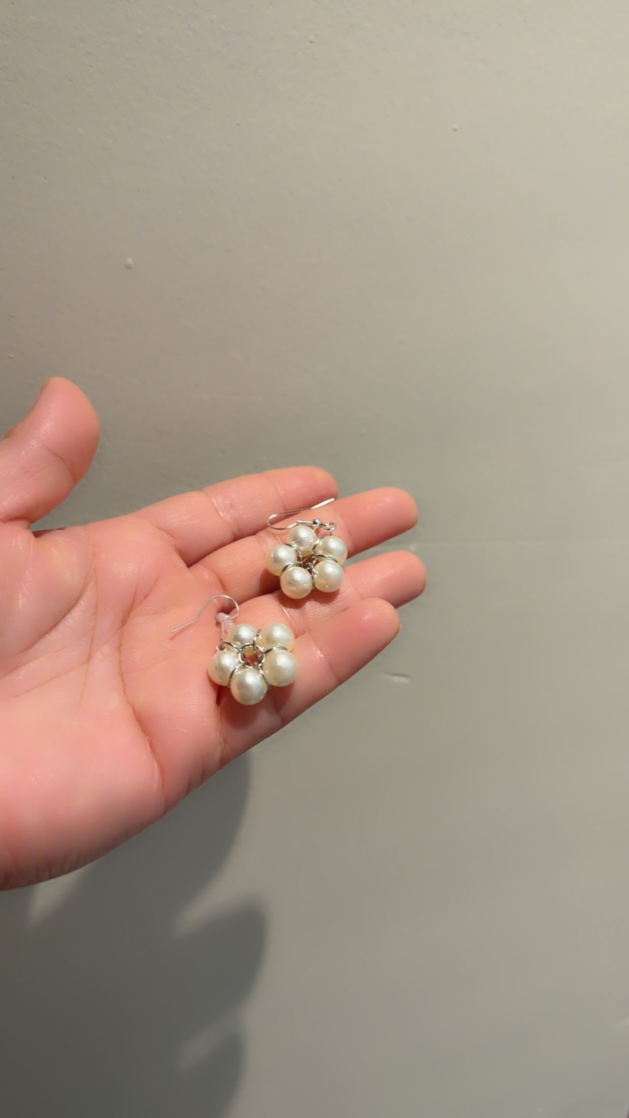 Pearl Cluster Earrings