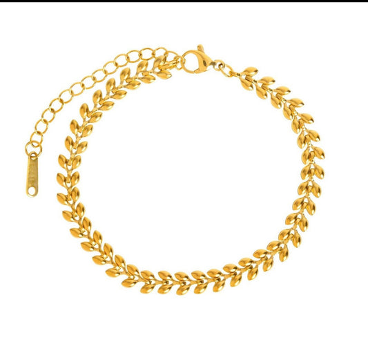 18K Gold Plated Chain Bracelet - Stylish Everyday Wear